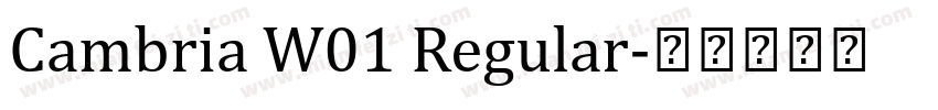 Cambria W01 Regular字体转换